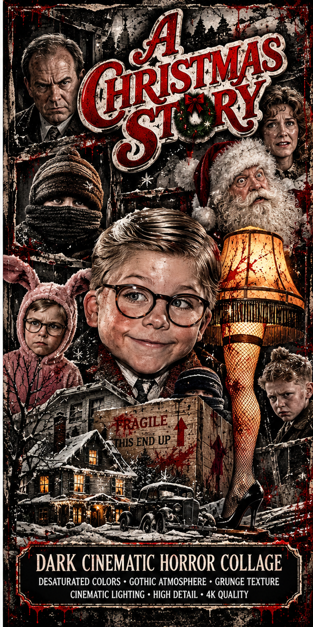 Dark cinematic horror collage style preview